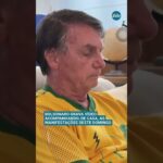Em casa, Bolsonaro usa tornozeleira eletrônica e acompanha manifestações contra o STF pelo celular;