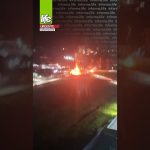 Balão cai sobre rede elétrica, provoca incêndio e mobiliza Bombeiros em São José dos Campos
